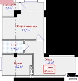 1-комнатная