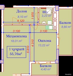 1-комнатная