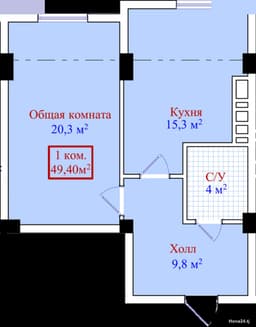 1-комнатная